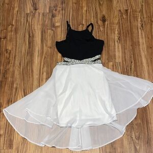 Xtraordinary womens 9 dress juniors Black White cut out formal prom black tie